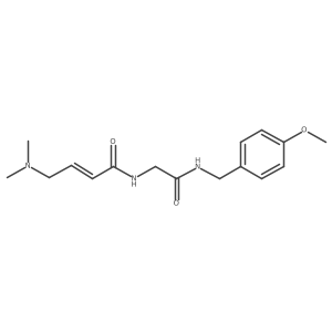 (2E)-4-(dimethylamino)-N-({[(4-methoxyphenyl)methyl]carbamoyl}methyl)but-2-enamide Structure