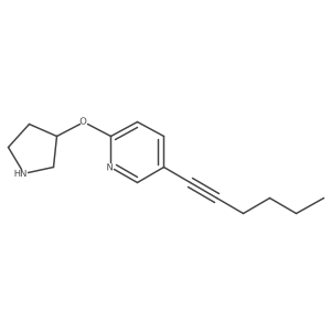 5-(Hex-1-yn-1-yl)-2-(pyrrolidin-3-yloxy)pyridine Structure