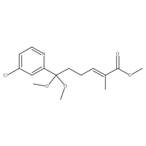 6-(4-Chloro-2-pyridinyl)-6,6-dimethoxy-2-methyl-2-hexenoic acid methyl ester结构式