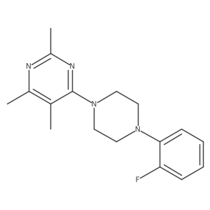 4-[4-(2-Fluorophenyl)piperazin-1-yl]-2,5,6-trimethylpyrimidine结构式