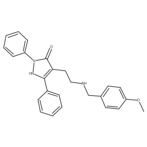 4-[2-[(4-methoxyphenyl)methylamino]ethyl]-2,5-diphenyl-1H-pyrazol-3-one结构式