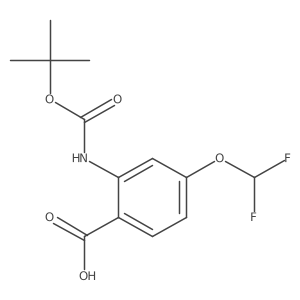2-{[(Tert-butoxy)carbonyl]amino}-4-(difluoromethoxy)benzoic acid结构式