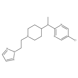 5-chloro-N-methyl-N-{1-[2-(2H-1,2,3-triazol-2-yl)ethyl]piperidin-4-yl}pyrimidin-2-amine结构式