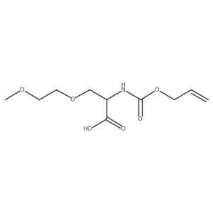(2S)-3-(2-methoxyethoxy)-2-{[(prop-2-en-1-yloxy)carbonyl]amino}propanoic acid结构式
