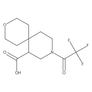 9-(2,2,2-Trifluoroacetyl)-3-oxa-9-azaspiro[5.5]undecane-7-carboxylic acid Structure