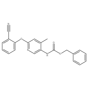 benzyl N-[6-(2-cyanophenoxy)-4-methylpyridin-3-yl]carbamate结构式