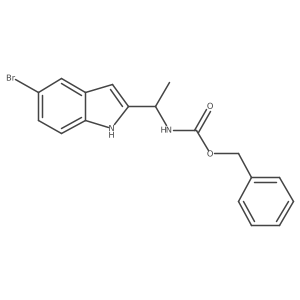 benzyl N-[1-(5-bromo-1H-indol-2-yl)ethyl]carbamate结构式