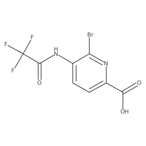 6-Bromo-5-(2,2,2-trifluoroacetamido)pyridine-2-carboxylic acid结构式