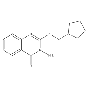 3-Amino-2-{[(oxolan-2-yl)methyl]sulfanyl}-3,4-dihydroquinazolin-4-one Structure