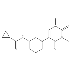 N-[1-(1,3-dimethyl-2,4-dioxo-1,2,3,4-tetrahydropyrimidin-5-yl)piperidin-3-yl]cyclopropanecarboxamide Structure