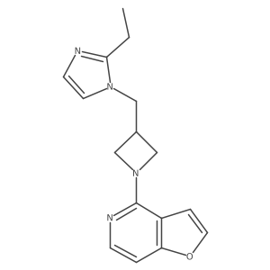 2-ethyl-1-[(1-{furo[3,2-c]pyridin-4-yl}azetidin-3-yl)methyl]-1H-imidazole结构式