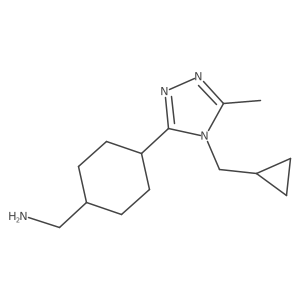 1-{4-[4-(cyclopropylmethyl)-5-methyl-4H-1,2,4-triazol-3-yl]cyclohexyl}methanamine Structure