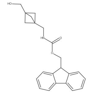 (9H-fluoren-9-yl)methyl N-{[3-(hydroxymethyl)bicyclo[1.1.1]pentan-1-yl]methyl}carbamate结构式