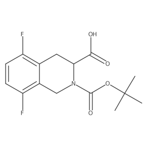 2-[(Tert-butoxy)carbonyl]-5,8-difluoro-1,2,3,4-tetrahydroisoquinoline-3-carboxylic acid Structure