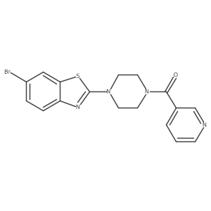 6-Bromo-2-[4-(pyridine-3-carbonyl)piperazin-1-yl]-1,3-benzothiazole Structure
