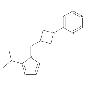 4-(3-{[2-(propan-2-yl)-1H-imidazol-1-yl]methyl}azetidin-1-yl)pyrimidine Structure