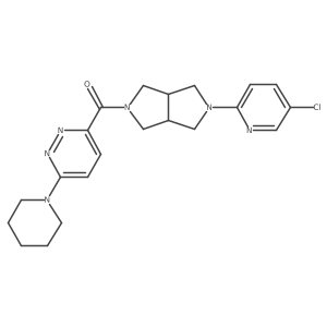 3-[5-(5-Chloropyridin-2-yl)-octahydropyrrolo[3,4-c]pyrrole-2-carbonyl]-6-(piperidin-1-yl)pyridazine结构式