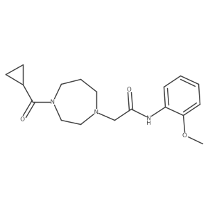 2-(4-cyclopropanecarbonyl-1,4-diazepan-1-yl)-N-(2-methoxyphenyl)acetamide Structure