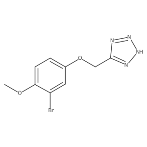 5-((3-Bromo-4-methoxyphenoxy)methyl)-1H-tetrazole Structure