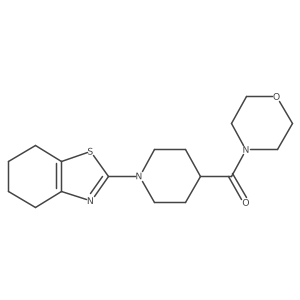 2-[4-(Morpholine-4-carbonyl)piperidin-1-yl]-4,5,6,7-tetrahydro-1,3-benzothiazole Structure