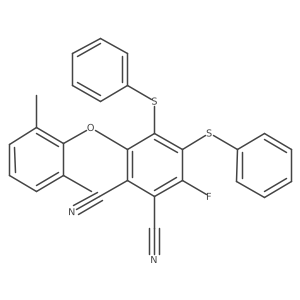 3-(2,6-Dimethylphenoxy)-4,5-bis(phenylthio)-6-fluorophthalonitrile Structure