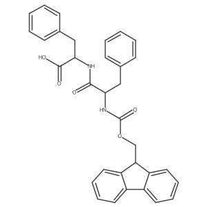(((9H-Fluoren-9-yl)methoxy)carbonyl)-D-phenylalanyl-D-phenylalanine Structure