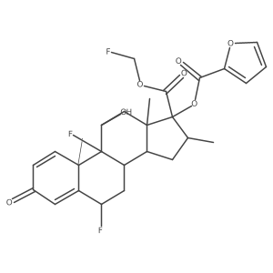Fluticasone 2-(Fluorooxy)acetyl Furan-2-carboxylic Acid结构式