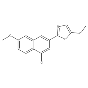 2-(1-Chloro-6-methoxyisoquinolin-3-yl)-5-methoxy-1,3-oxazole结构式