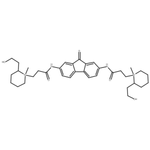 1N-(7-{2-[2-(2-hydroxyethyl)-1-methylhexahydro-1-pyridiniumyl]ethylcarboxamido}-9-oxo-9H-2-fluorenyl)-3-[2-(2-hydroxyethyl)-1-methylhexahydro-1-pyridiniumyl]propanamide; diiodide结构式