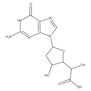 2-[5-(2-amino-6-oxo-1H-purin-9-yl)-3-hydroxyoxolan-2-yl]-2-hydroxyacetic acid Structure