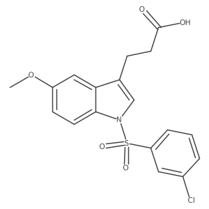 3-[1-(3-Chloro-benzenesulfonyl)-5-methoxy-1h-indol-3-yl]-propionic acid结构式