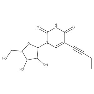 1-I(2)-D-Arabinofuranosyl-5-(1-butyn-1-yl)-2,4(1H,3H)-pyrimidinedione Structure