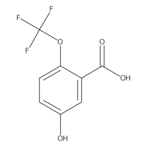 5-Hydroxy-2-(trifluoromethoxy)benzoic acid结构式