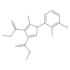 Dimethyl 1-(3-chloro-2-methylphenyl)-2-methyl-1H-pyrrole-3,4-dicarboxylate结构式