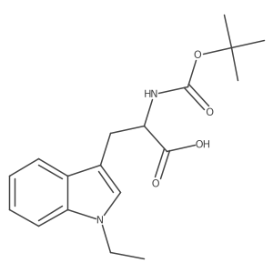 L-Tryptophan, N-[(1,1-dimethylethoxy)carbonyl]-1-ethyl-结构式