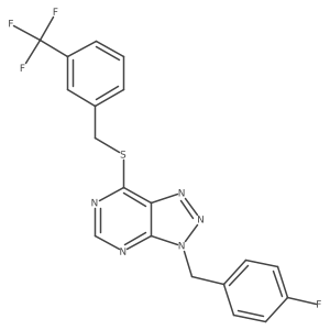 3-(4-fluorobenzyl)-7-((3-(trifluoromethyl)benzyl)thio)-3H-[1,2,3]triazolo[4,5-d]pyrimidine Structure