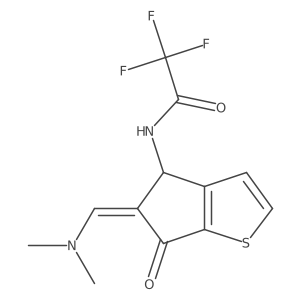 N-{5-[(dimethylamino)methylidene]-6-oxo-4H,5H,6H-cyclopenta[b]thiophen-4-yl}-2,2,2-trifluoroacetamide Structure