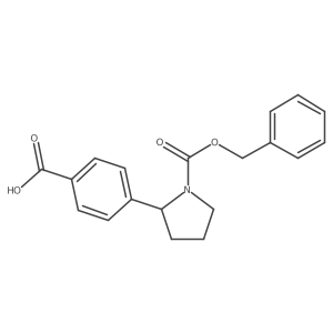 4-(1-((Benzyloxy)carbonyl)pyrrolidin-2-yl)benzoic acid结构式
