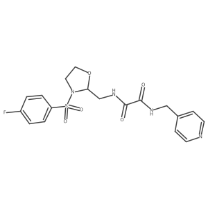 N-[[3-(4-fluorophenyl)sulfonyloxazolidin-2-yl]methyl]-N'-(4-pyridylmethyl)oxamide Structure