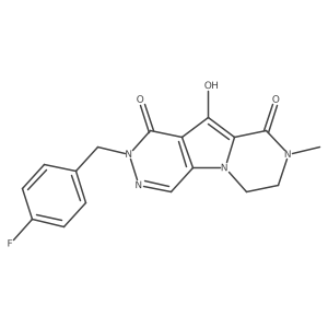 2-(4-Fluorobenzyl)-10-hydroxy-8-methyl-7,8-dihydropyrazino[1',2':1,5]-pyrrolo[2,3-d]pyridazine-1,9(2H,6H)-dione结构式