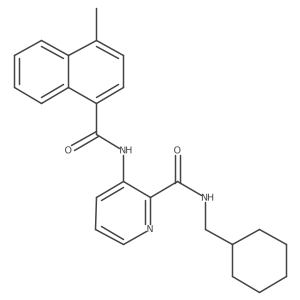 N-(Cyclohexylmethyl)-3-[(4-methyl-1-naphthalenylcarbonyl)amino]-2-pyridinecarboxamide Structure