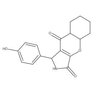 1-(4-Hydroxyphenyl)-1,2,4a,5,6,7,8,8a-octahydrochromeno[2,3-c]pyrrole-3,9-dione结构式