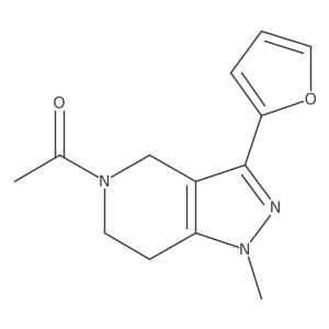 1h-Pyrazolo[4,3-c]pyridine,5-acetyl-3-(2-furanyl)-4,5,6,7-tetrahydro-1-methyl-结构式