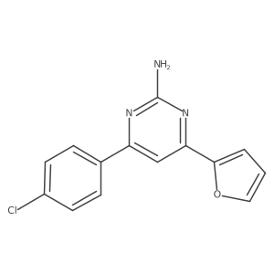 4-(4-Chlorophenyl)-6-(furan-2-yl)pyrimidin-2-amine结构式