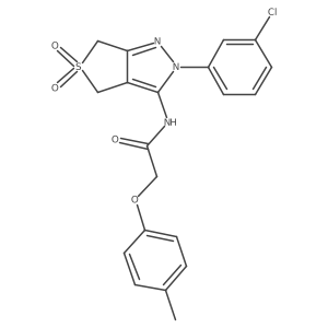 N-(2-(3-chlorophenyl)-5,5-dioxido-4,6-dihydro-2H-thieno[3,4-c]pyrazol-3-yl)-2-(p-tolyloxy)acetamide Structure