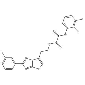 N1-(3-chloro-2-methylphenyl)-N2-(2-(2-(m-tolyl)thiazolo[3,2-b][1,2,4]triazol-6-yl)ethyl)oxalamide Structure