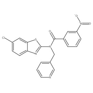 N-(6-chlorobenzo[d]thiazol-2-yl)-3-nitro-N-(pyridin-3-ylmethyl)benzamide结构式