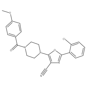2-(2-Chlorophenyl)-5-(4-(4-methoxybenzoyl)piperazin-1-yl)oxazole-4-carbonitrile结构式