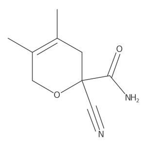 2-Cyano-3,6-dihydro-4,5-dimethyl-2H-pyran-2-carboxamide结构式