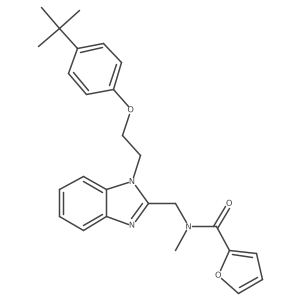 N-[(1-{2-[4-(tert-butyl)phenoxy]ethyl}benzimidazol-2-yl)methyl]-2-furyl-N-meth ylcarboxamide结构式